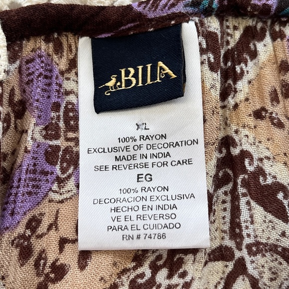 Bila Women Size XL Boho Tunic Top Sheer Lace Embroidered Romantic Praire Western - Picture 3 of 9